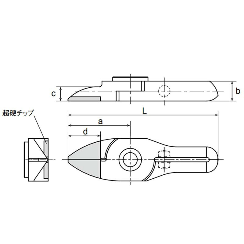 ブレードのみ エアーニッパー ブレード 樹脂用ストレート刃 超硬 NY15RAJB 360581 ...