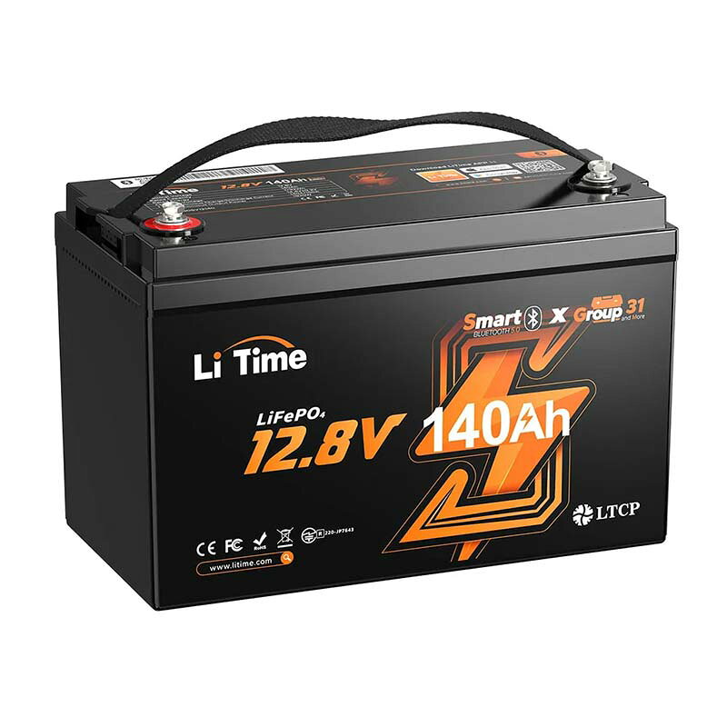 バッテリー LiTime 12V 140Ah Bluetooth付きリチウムディープサイクルバッテリー L...