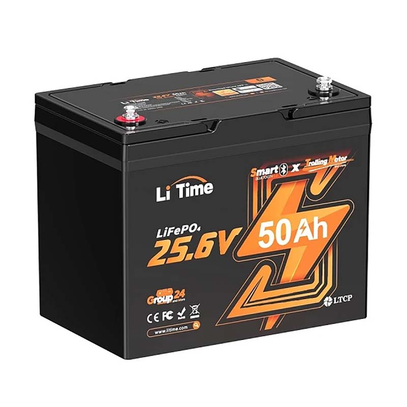 バッテリー LiTime 24V 50Ah Bluetooth付きエレキモーターバッテリー L24V50-50-TM...