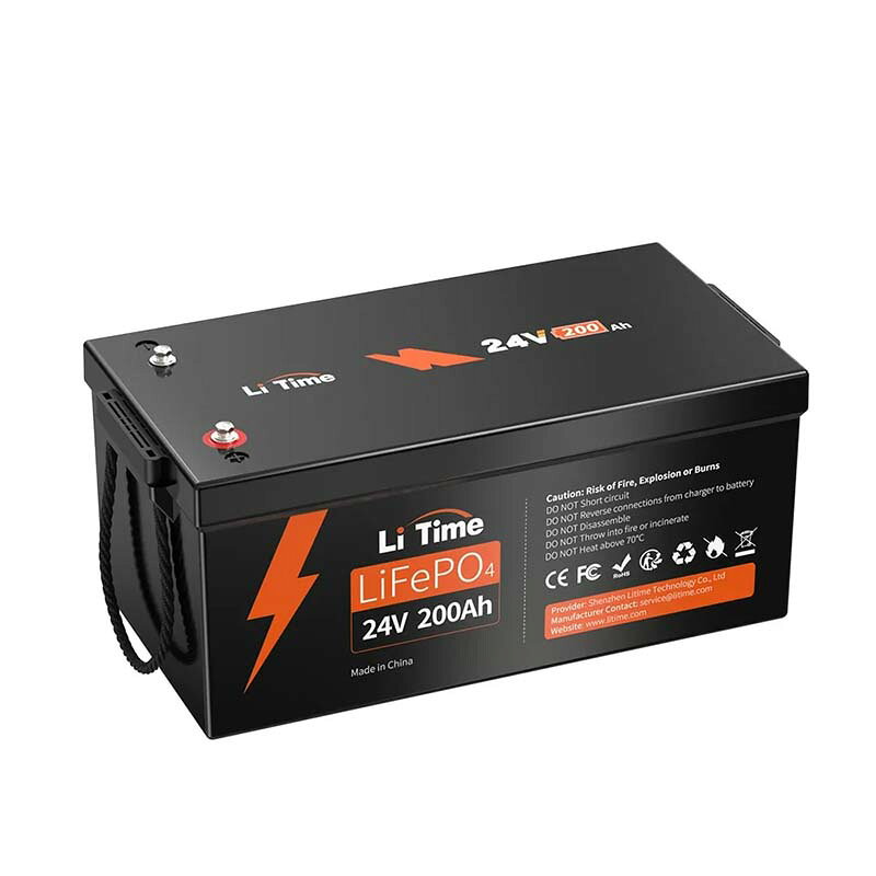 バッテリー LiTime 24V 200Ah 大容量バッテリー L24V200-200-BASIC-16-A250 電池 ...