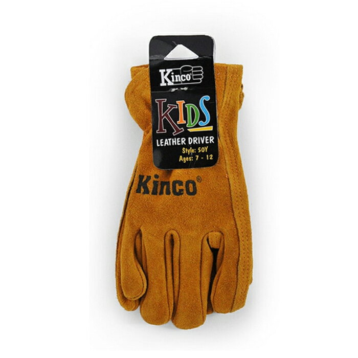 XSサイズ 牛革グローブ Kids ＆ Youth's Cowhide Driver Gloves 50KM 革手袋 本革 ワークグローブ 子供用 手袋 kinco キンコ 三冨DZ 送料無料 メール便