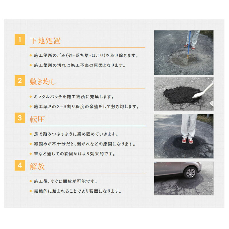 アスファルト ミラクルパッチ 20kg 76081 道路修理 補修 穴埋め 速乾 時短 トーヨ...