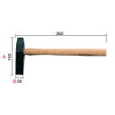 タガネ 木柄タガネ A-12 柄付 32×150mm 両刃 鏨 タガネ チゼル コンクリート ハツリ作業 Mokuba モクバ 小山刃物製作所 三冨D