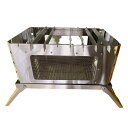 焚き火台 組み立てメッシュ焚き火台 焚火 たき火 アウトドア キャンプ ステンレス製 ワールドリンク D