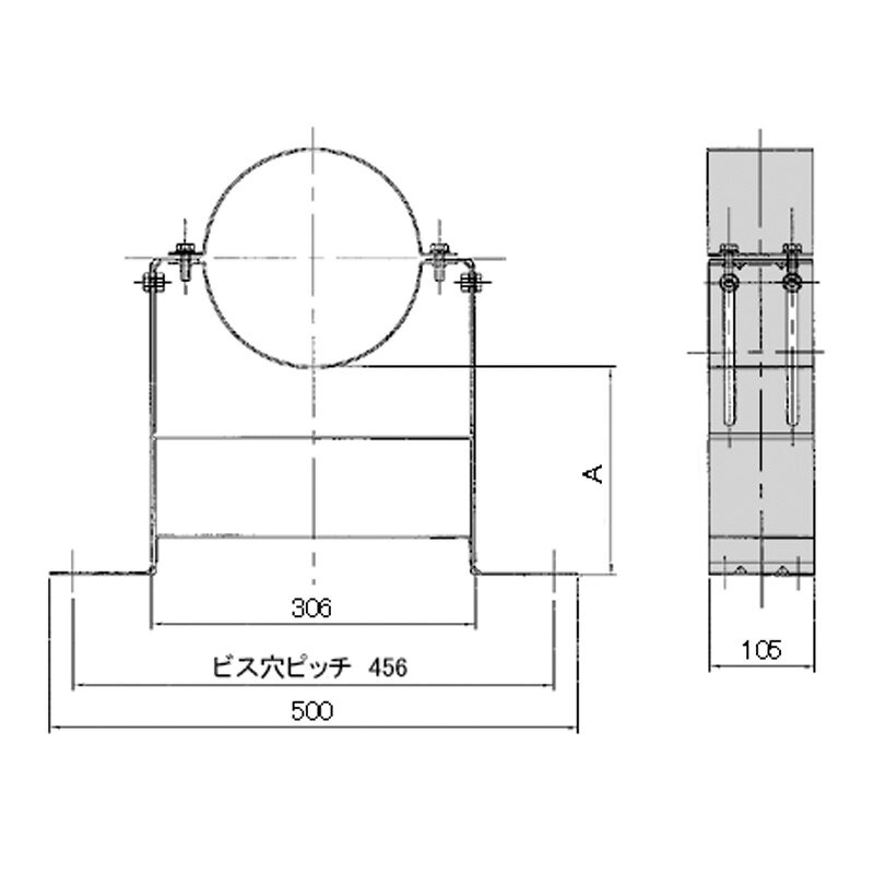 支持金具 黒耐熱 ステンレス 壁面取付金具 Φ150mm用 X0256 煙突 部材 ホンマ製作所 H