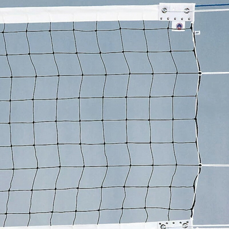 サイドベルト（2本1組）付き。 ネット：リサイクルシステムから生まれた再生ポリエステル繊維100％使用。 白帯：白さを長く保つ「KEEP WHITE」加工を採用。上部の白帯はレーシングタイプ。国際バレーボール連盟規格に対応した上下白帯付きの...