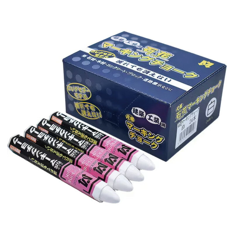 チョーク 石花マーキングチョーク 24本箱入 カラー選択 材木チョーク 木材 アスファルト コンクリート ..