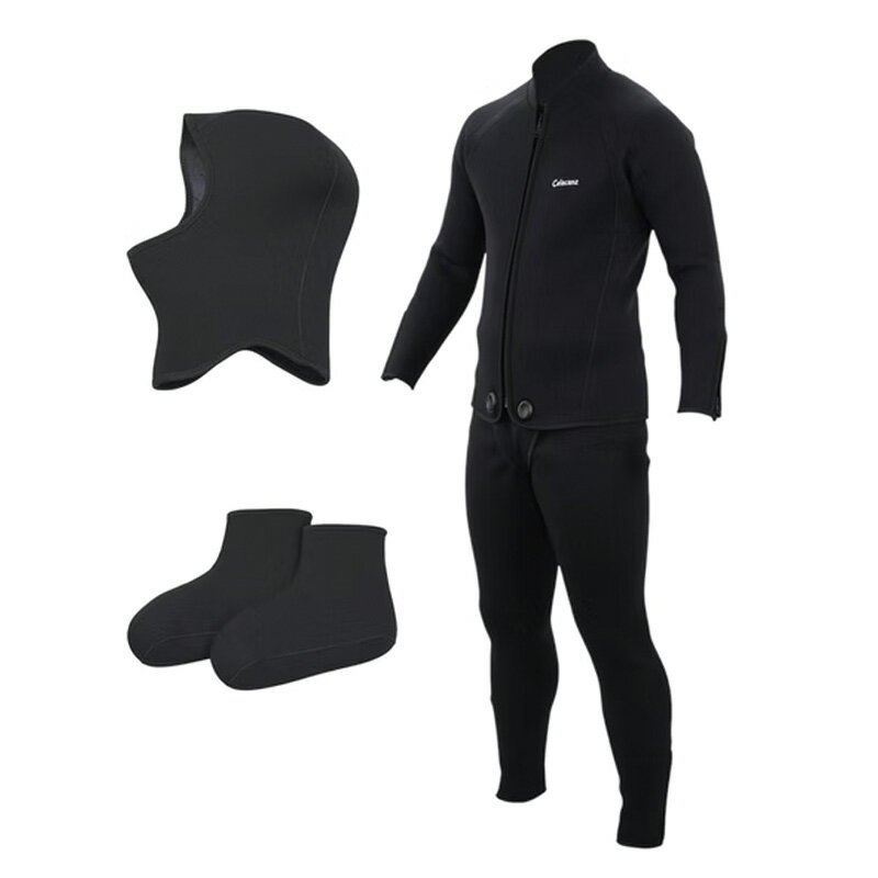 ウェットスーツ 4点セット LFC-509 サイズ選択 テトラ 堤防 フィッシング 靴 釣り 渓流 Celacanz エクセル XSELL D