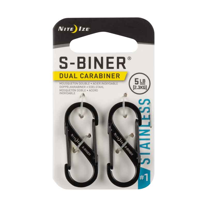 カラビナ エスビナー S-BINER #1 ブラックチタン 2個入×3セット NI00837 カラビナ 収納 キャンプ アウトドア ナイトアイズ NITE IZE 福KD 送料無料 メール便