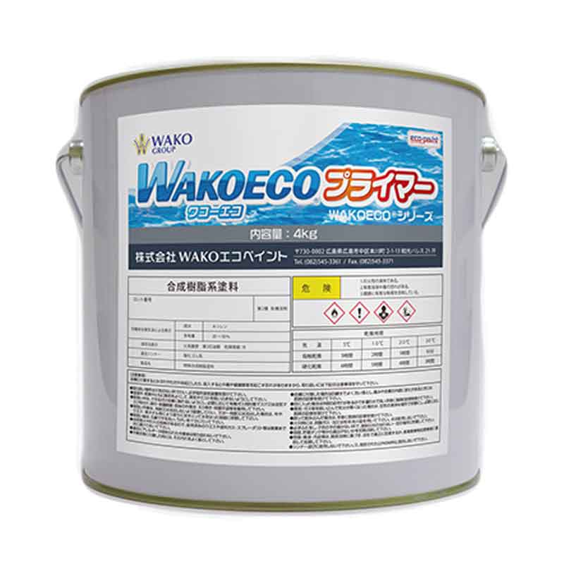 WAKOECOシリーズ、ワコー・ペイント2ゲルコートとの密着性を高める下塗り用塗料です。 ゲルコートとの密着性を高めるプライマーです。 旧塗膜との相性が合わない場合や旧塗膜が不明な場合のバインダーコート。 品　番：wakoeco-primer-4 カラー：シルバー 理論塗布率：0.163 kg/? (DFT 50μm) 希釈比：最大10％（重量） ボリュームソリッド：40±2% 塗装方法：エアレススプレー、ブラシ（少ない面積に対してのみ推薦） 推薦塗膜：50μm （ドライ塗膜）、125μm （ウェット塗膜） 硬化乾燥時間：2時間（30℃環境下） 容　量：4L 入　数：1缶類似商品はこちら船底塗料 WAKOECO プライマー シルバー39,500円船底塗料 WAKOECO PLUS 4kg w16,320円船底塗料 WAKOECO PLUS 20kg 65,640円船底 塗料用 カモメFRPプライマー 4kg 6,230円船底 塗料用 カモメFRPプライマー 16kg20,670円船底 塗料用 カモメFRPプライマー 2kg 4,220円船底 塗料 ニュー海王300 超活性加水分解型12,520円船底 塗料 あっぱれ 4kg FRP船用 加水14,660円船底 塗料 あっぱれ 20kg FRP船用 加65,710円新着商品はこちら2024/5/8サンシェード 折り畳み傘式サンシェード Mサイ1,840円2024/5/8サンシェード 折り畳み傘式サンシェード Sサイ1,840円2024/5/7書籍 乗馬のための フィットネスプログラム B7,800円再販商品はこちら2024/5/10部品のみ ゴールドエンボスチタンカップ Lサイ2,710円2024/5/9パラソル100首折れ GR MR-091 グリ9,900円2024/4/27ストリンガー130 ロープ付セット 5pcs 2,080円2024/05/13 更新愛艇の船底を塗り替え