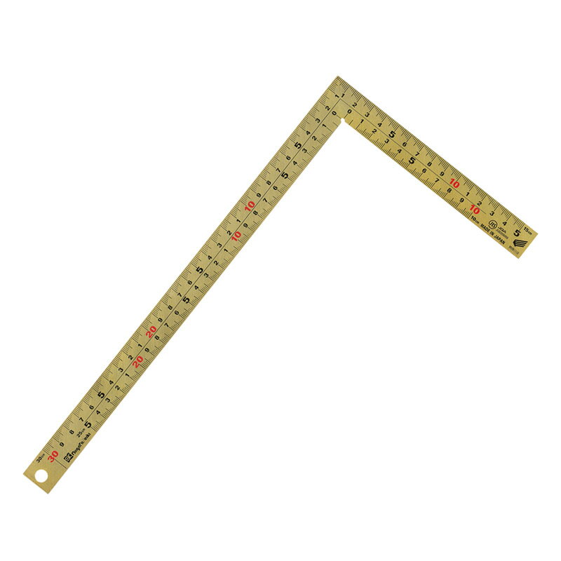差金 金曲尺 30cm 快段目盛 厚手広幅 GMT-30CKD 金鷲 ゴールド センチ目 センチ 指金 指矩 差し金 さしがね 定規 物差し 工具 日本製 SK...