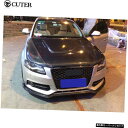 アウディA4B809-12用A4B8カーボンファイバーフロントフードボンネットカバー A4 B8 Carbon Fiber Front Hood Bonnets Covers for Audi A4 B8 09-12