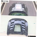 フォードマスタング15-19用透明カーボンファイバーエンジンフード車体キットフードエンジンカバー Transparent Carbon Fiber Engine...