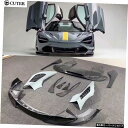 720svスタイルカーボンファイバーフロントバンパーリップリアバンパーディフューザーサイドスカートフェンダーマクラーレン720s車体キット 720s v Sty...