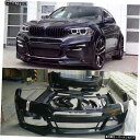 F16X6FRPフロントバンパーリアバンパーサイドスカートBMWF16X6LUMMAスタイルワイドカーボディキット用ホイールアイブロウ F16 X6 FRP F...