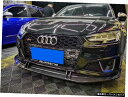19-20の新しいアウディA4lスポーツS4修正カーボンファイバーダブルリップショベルフロントスポイラーに適しています Suitable for 19-20 N...