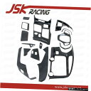 【16点セット】コルベット14-17C7モディファイドカーボンファイバーインテリアステアリングホイールカバートリムストリップセントラルコントロールパッチに適合 ...