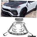 カーボンファイバーフロントバンパーリップリアバンパーディフューザーサイドスカートランボルギーニウルスカーボディキット用リアスポイラーエンジンフード Carbon...