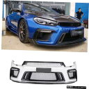 カーボンファイバー+FrpワイドカーボディキットフォルクスワーゲンVwシロッコアスペックボディキット09-15用未塗装フロントリアバンパーサイドスカート Car...