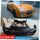 未塗装FRP素材車体キットフロントリアバンパーサイドスカートフェンダーフレア用ポルシェカイエン車2008-2011 Unpainted FRP Material Car Body Kit Front Rear Bumper Side Skirts Fender Flares For Porsche Cayenne Car 2008-2011