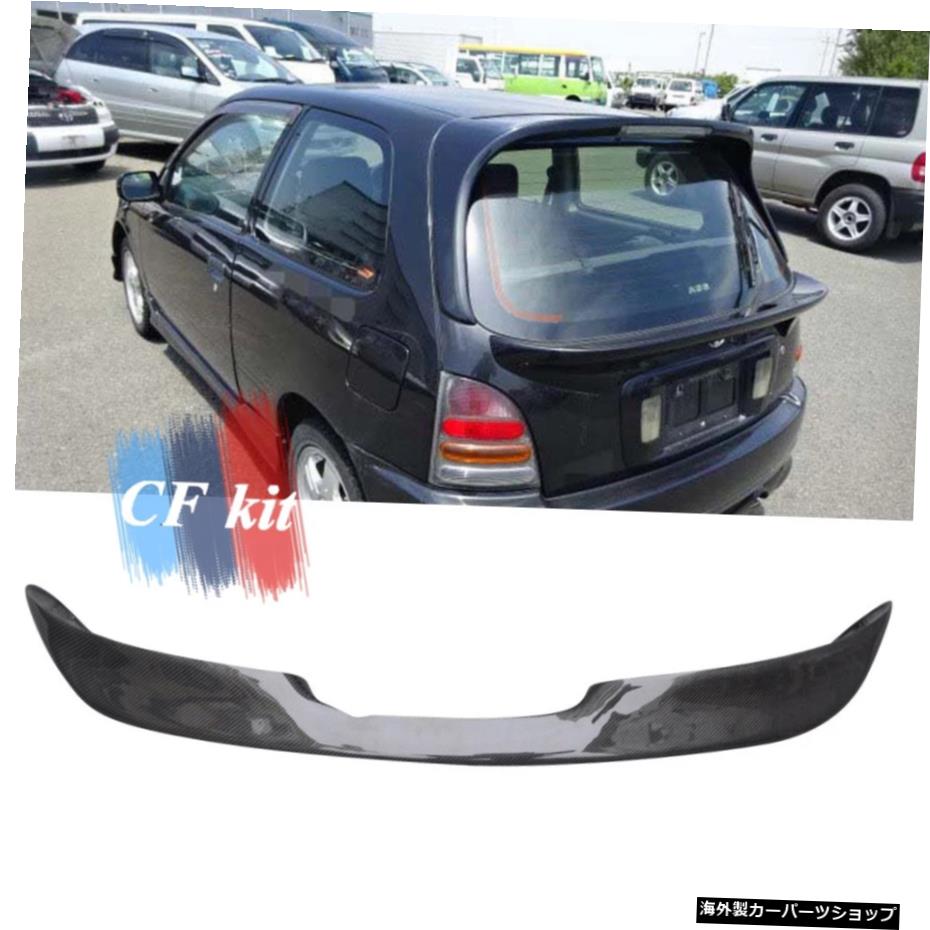 トヨタスターレットGLANZAEP911996-1999リアルカーボンファイバースポイラーリアミドルウィング For TOYOTA Starlet GLANZA EP91 1996-1999 Real Carbon Fiber Spoiler Rear Middle Wing