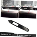 カーボンファイバーカーダッシュボードインテリアトリムデコレーションストリップステッカーカバーフォードマスタング2015-2017LHD Carbon Fiber...