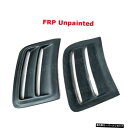 【FRP未塗装】カーボンファイバー/FRPフロントバンパーサイドエアベントトリムカバーステッカーフレームベンツCクラスW204C63AMG2008-2011スク...