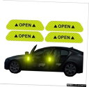 【4PCSグリーン】4PCS/セットカードアステッカーユニバーサル安全警告マークOPEN自動車用高反射テープエクステリアバイクヘルメット 【4PCS Green】4PCS/Set Car Door Stickers Universal Safety Warning Mark OPEN High Reflective Tape For Auto Accessories Exterior Bik