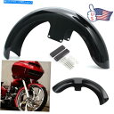 Front Fender 21 "ハーレーの鮮やかな黒のフロントフェンダーの包装販売glide flhtバッグ 21" Wrap Vivid Black Front Fender For Harley Touring Electra Glide FLHT Baggers