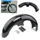 Front Fender 21 "ハーレーツーリングElectra Street Glide Baggersのための鮮やかな黒のフロントフェンダーをラップする 21"Wrap Vivid Black Front Fender For Harley Touring Electra Street Glide Baggers
