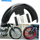 Front Fender 21 "ハーレーバッグのためのラップフロントフェンダー鮮やかなブラックTouring Electra Road Glide 21" Wrap Front Fender Vivid Black For Harley Baggers Touring Electra Road Glide