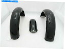 Front Fender Mudguardセット前面と後部黒塗装スチールノートンES2 Mudguard Set Front And Rear Black Pa...