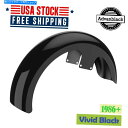 Front Fender Advan Vivid Black 21 "ラッパーハガフロントフェンダーフィット1986+ハーレー Advan Vivid Black 21" Reveal Wrapper Hugger Front Fender Fits 1986+ Harley