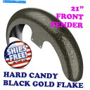 Front Fender ハードキャンディブラックゴールドフレーク21