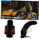 Rear Fender 14-20ハーレーストリートロードグライドのためのハードキャンディゴールドフレークCVOリアフェンダーシステム Hard Candy G...