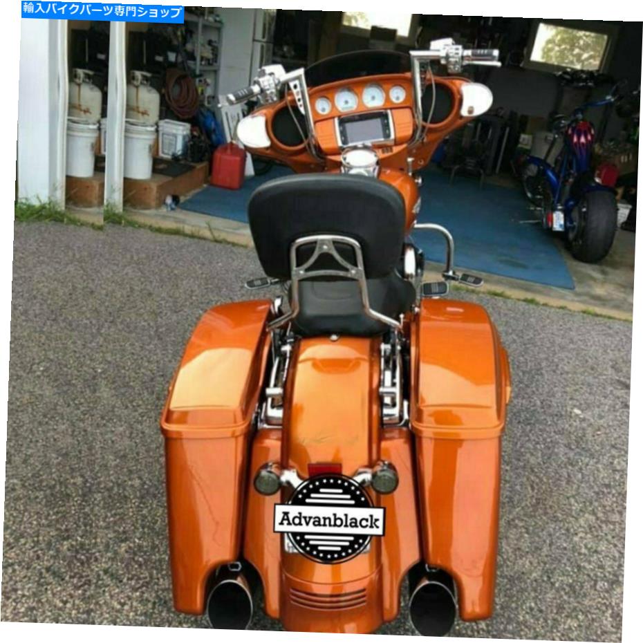 Rear Fender 09+ハーレーストリートロードグライドのための琥珀色のウイスキース??トレッチリアフェンダーの伸び Amber Whiskey Stretched Rear Fender Extension For 09+ Harley Street Road Glide