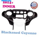 Inner Fairing 黒人カイエンバットウィングインナースピードメーターフェアリングフィットハーリーストリート14-20 Blackened Cayenn...