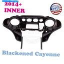 Inner Fairing 黒人カイエンバットウィングインナースピードメーターフェアリングフィットハーリーストリート14-20 Blackened Cayenne Batwing Inner Speedometer Fairing fit Harley Street 14-20