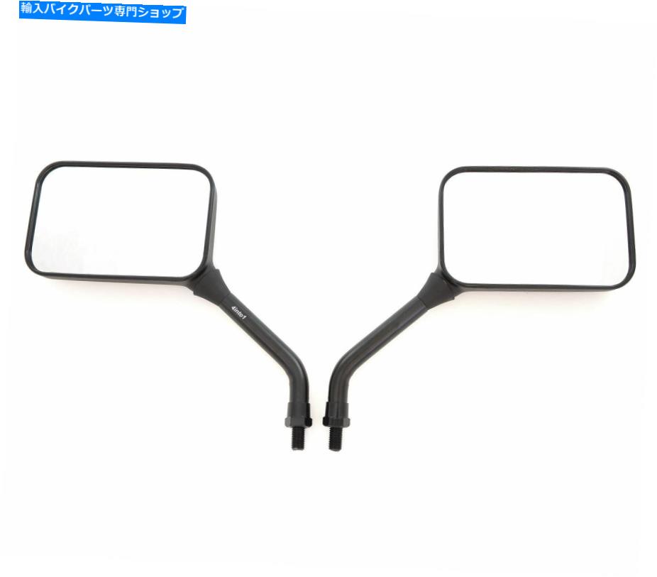 Mirror ミラーセットのGPブラックの長方形の短いステムネジ - 10mm GP Black Rectangular Short Stem S..