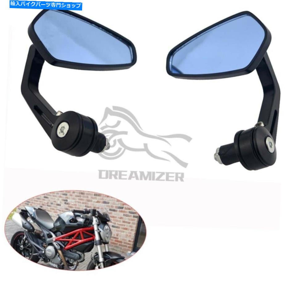 Mirror オートバイ7/8 '' 22mmアルミニウムリアビューサイドミラーハンドルバー用ホンダスズキ用バー Motorcycle 7/8'' 22mm Aluminum Rear View Side Mirror Handle Bar For Honda Suzuki