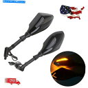 Mirror モーターサイクル背面図サイドミラー10mm LEDターン信号ライトHonda CBR Motorcycle Rear View Side Mirrors 10mm with LED Turn Signal Light For Honda CBR