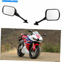Mirror Honda CBRのためのブラックオートバイのモータースポーツバイクの楕円形のバックサイドミラー Set Black Motorcycle Motor Sports Bikes Oval Rearview Side Mirrors For Honda CBR