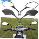 Mirror 鈴木博士DR-Zのための2倍m 10 / 10mmの黒いオートバイの背面図サイドミラー 2x M10/10mm Black Motorcycle Rear View Side Mirrors for Suzuki DR DR-Z Models us