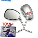 Mirror オートバイの背景側の楕円形の鏡のための10mmのための10mm川崎ヤマハ Motorcycle Rearview Side Oval Mirrors 10mm For Honda Suzuki Kawasaki Yamaha