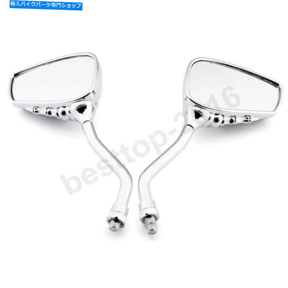 Mirror ۥåȥ˥С륪ȥХμꥹȥꥢӥ塼ɥߥ顼10mm Hot Universal Motorcycle Hand Skeleton Rear View Side Mirrors Alloy Scooter 10mm