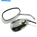 Mirror モーターサイクルリアビューサイドミラーホンダシャドー750 VT1100C 800Cのためのクロム10mm MOTORCYCLE REAR VIEW SIDE MIRRORS CHROME 10MM FOR HONDA SHADOW 750 VT1100C 800C