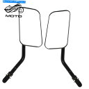 Mirror ハーリーダイナ84-14のための黒いオートバイの鏡8mm / 10mmの糸の背面図のミラー Black Motorcycle Mirrors 8mm/10mm Thread Rear View Mirror For Harley Dyna 84-14