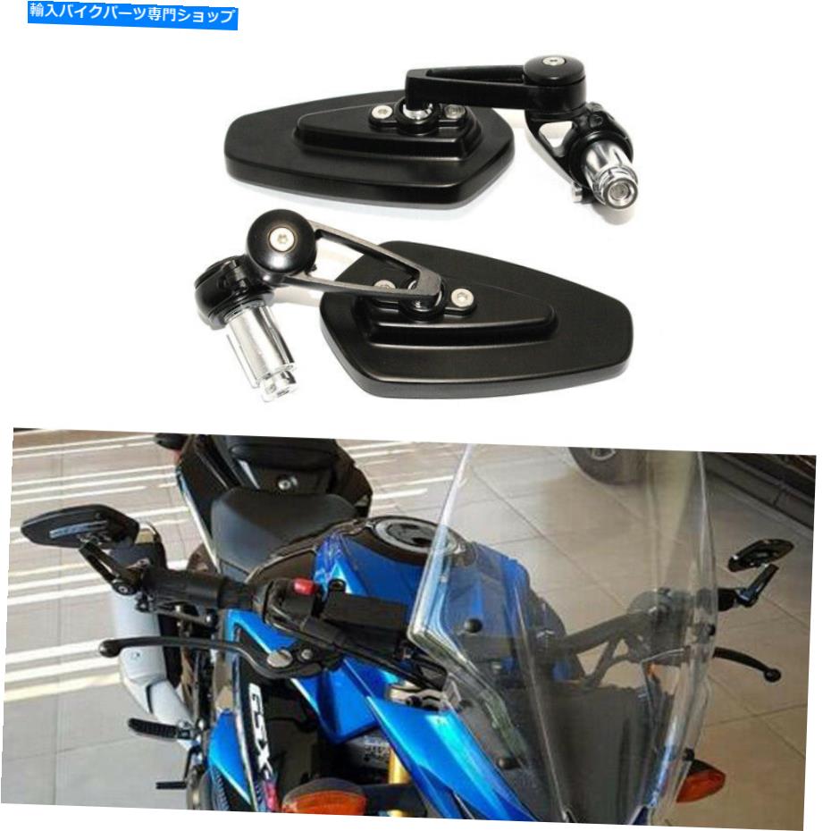 Mirror 7/8 039 039 オートバイハンドルバーエンドミラーブラック鈴木GSXS750 GSR750 SFX650 7/8 039 039 Motorcycle Handle Bar End Mirrors Black For SUZUKI GSXS750 GSR750 SFX650