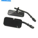 Mirror Harley Sportster XL 883 1200 Dyna Street Bob用黒の背面図サイドミラー BLACK REAR VIEW SIDE MIRRORS FOR HARLEY SPORTSTER XL 883 1200 DYNA STREET BOB