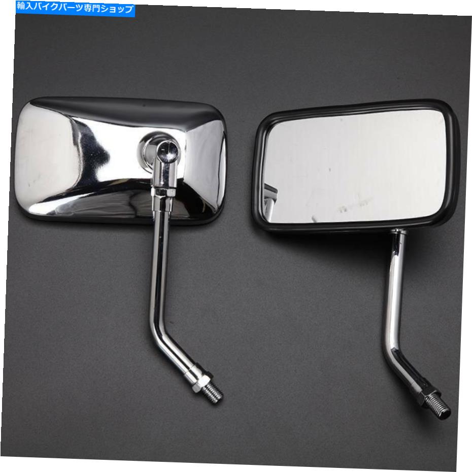 Mirror ۥɥVLX 600 VT600C VT600CDѥĹȥХɥߥ顼 Chrome Rectangle Motorcycle Side Mirrors For Honda Shadow VLX 600 VT600C VT600CD